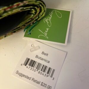 Vera Bradley Floral and Diamond Pattern Cloth Belt NWT